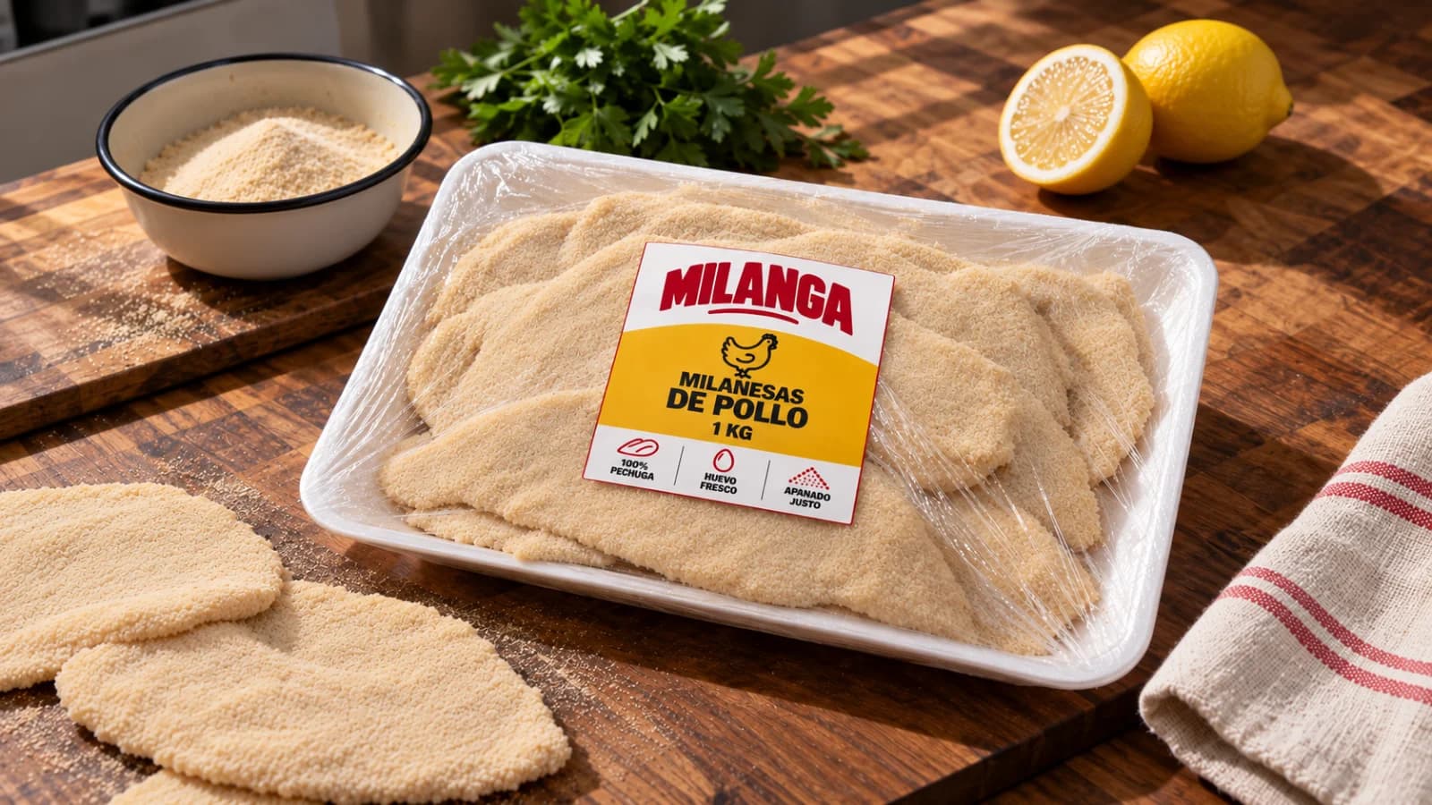 Milanesas de pollo MILANGA.
